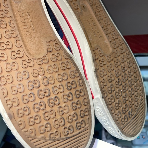 Gucci Tennis Tweed GG Logo Multicolored Sneaker Gucci Size 8 - Picture 13 of 13